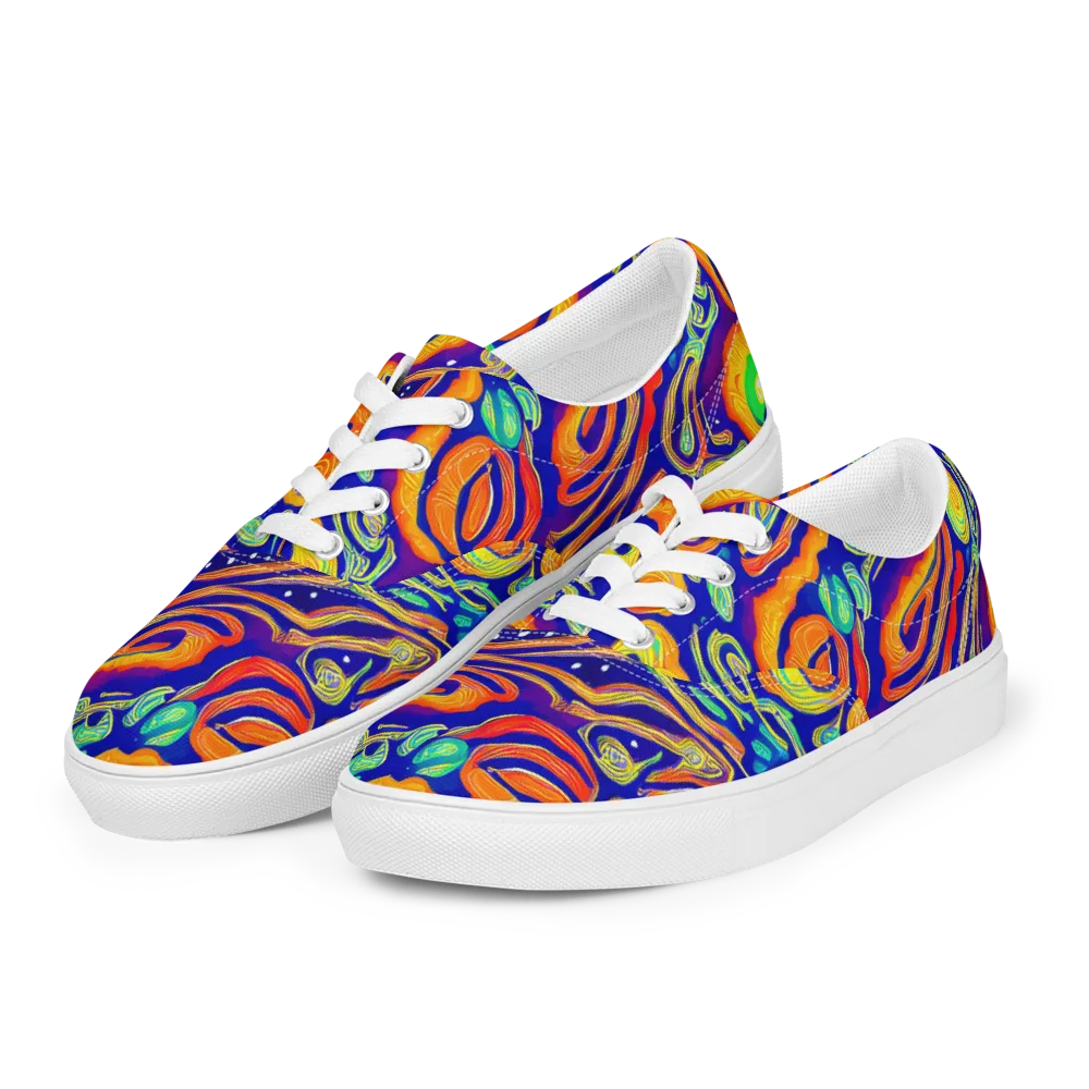Aubergine Inferno on Men's Lace-Up Canvas Shoes — Left Front