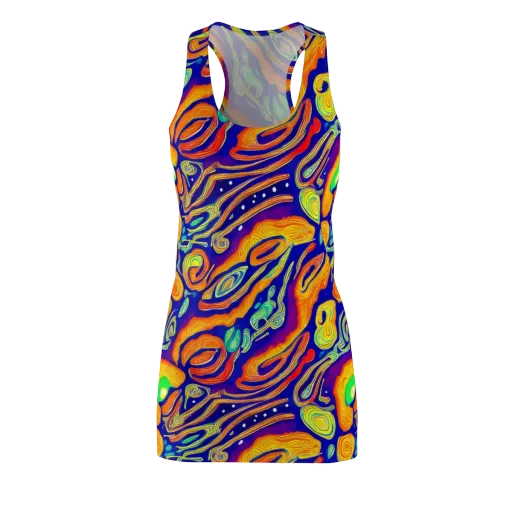 Aubergine Inferno on a Racerback Dress