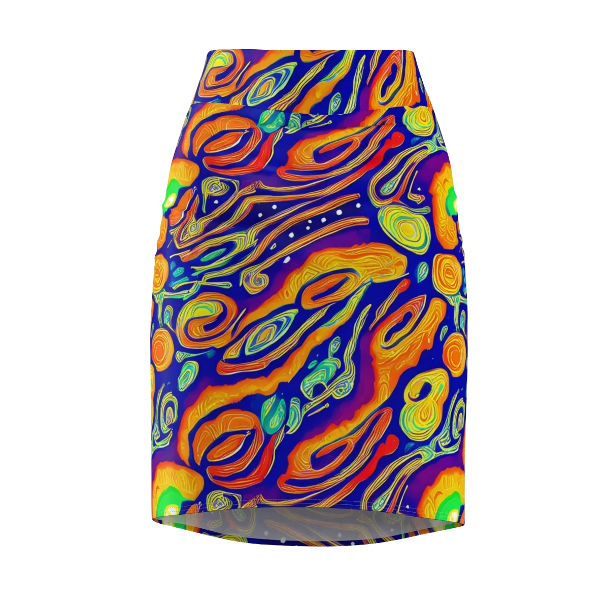 Aubergine Inferno on Pencil Skirt — Front