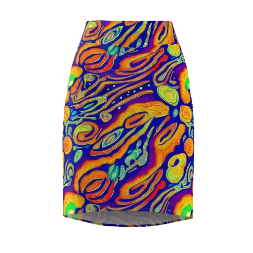 Aubergine Inferno on a Pencil Skirt