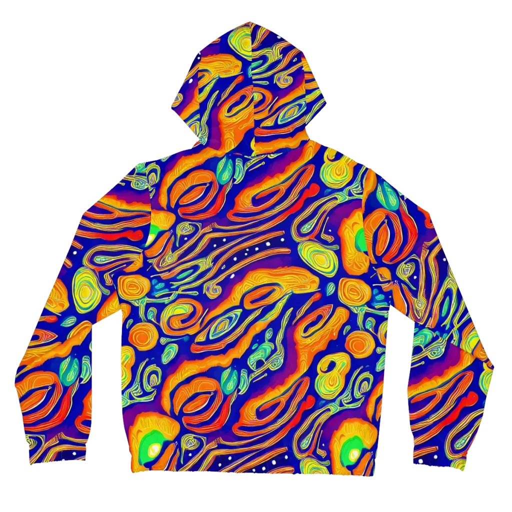 Aubergine Inferno on Women's Full-Zip Hoodie — Back