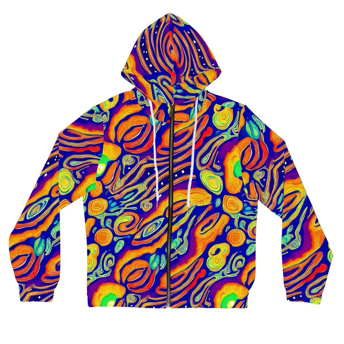 Aubergine Inferno on Women's Full-Zip Hoodie — Front
