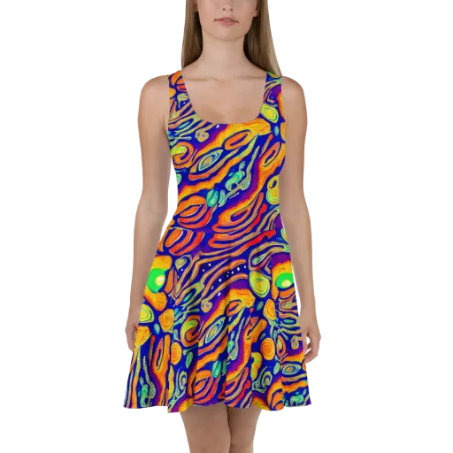 Aubergine Inferno on a Skater Dress