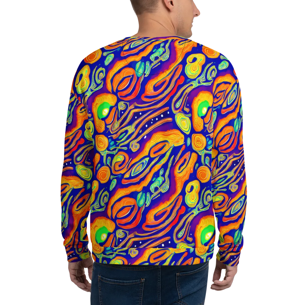 Aubergine Inferno on Sweatshirt — Back