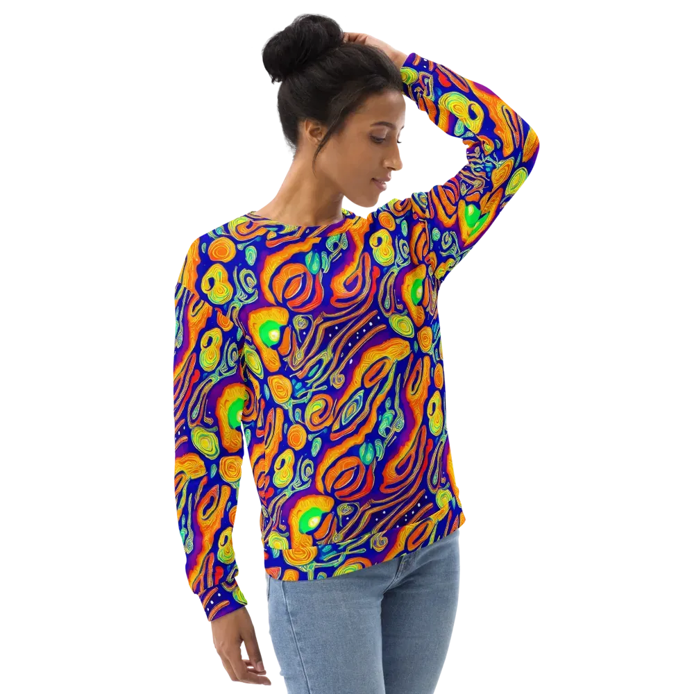 Aubergine Inferno on Sweatshirt — Right Front