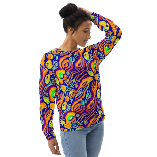 Aubergine Inferno on a Sweatshirt