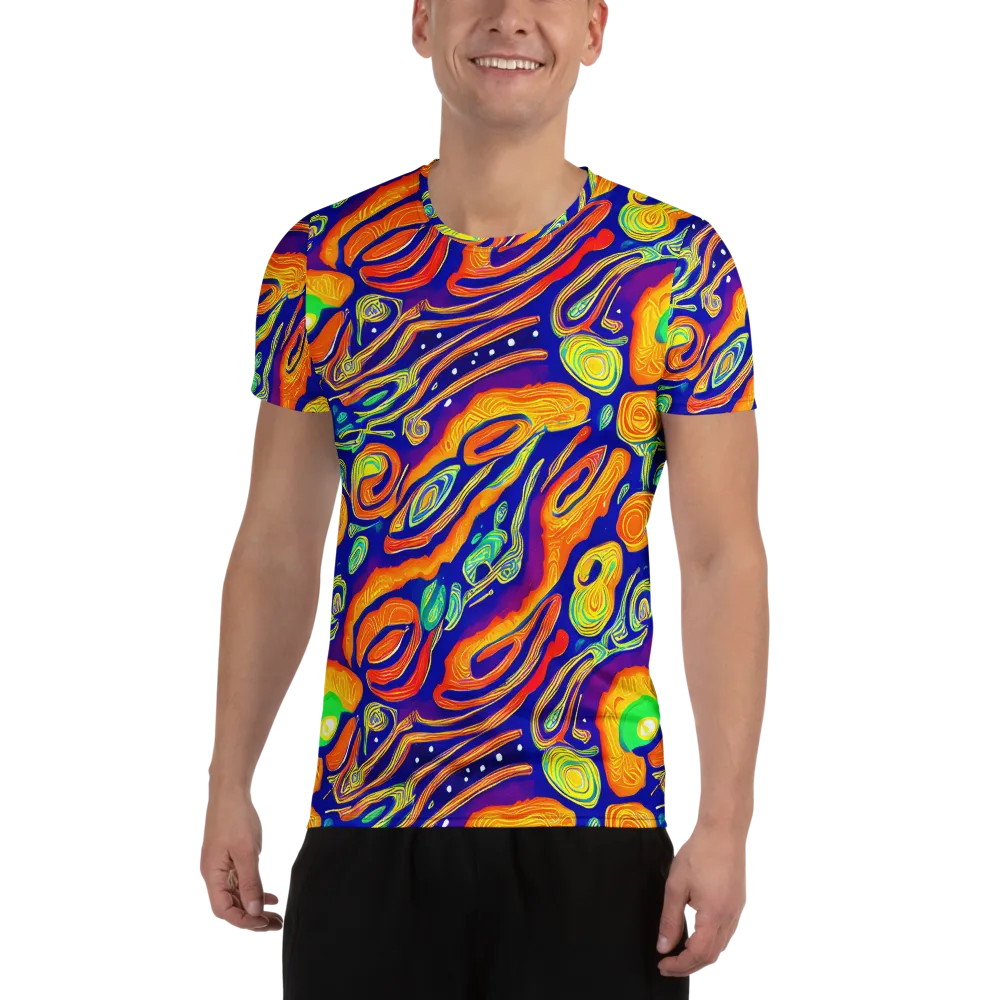 Aubergine Inferno on Men's Athletic T-Shirt — Front