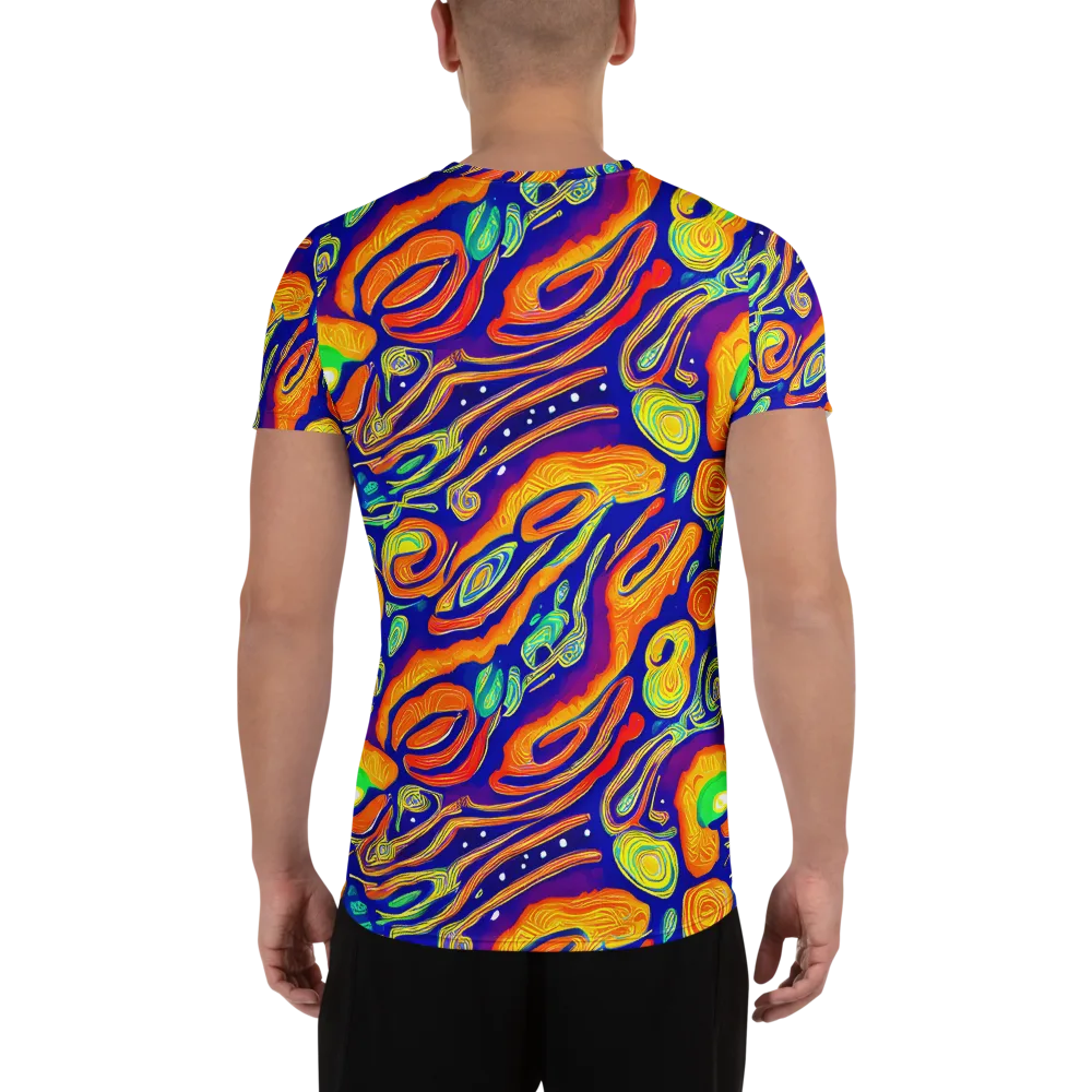 Aubergine Inferno on Men's Athletic T-Shirt — Back