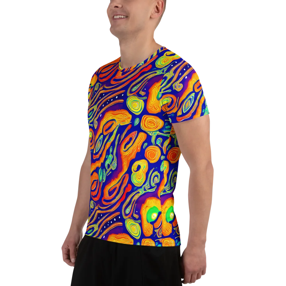 Aubergine Inferno on Men's Athletic T-Shirt — Left