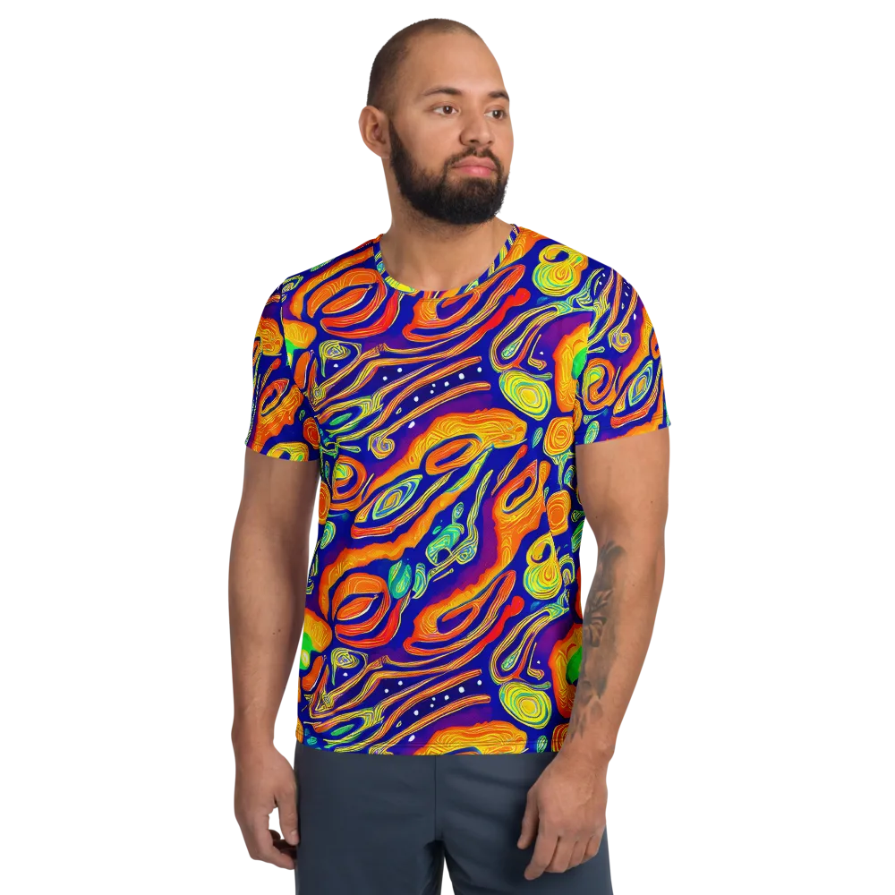 Aubergine Inferno on Men's Athletic T-Shirt — Front