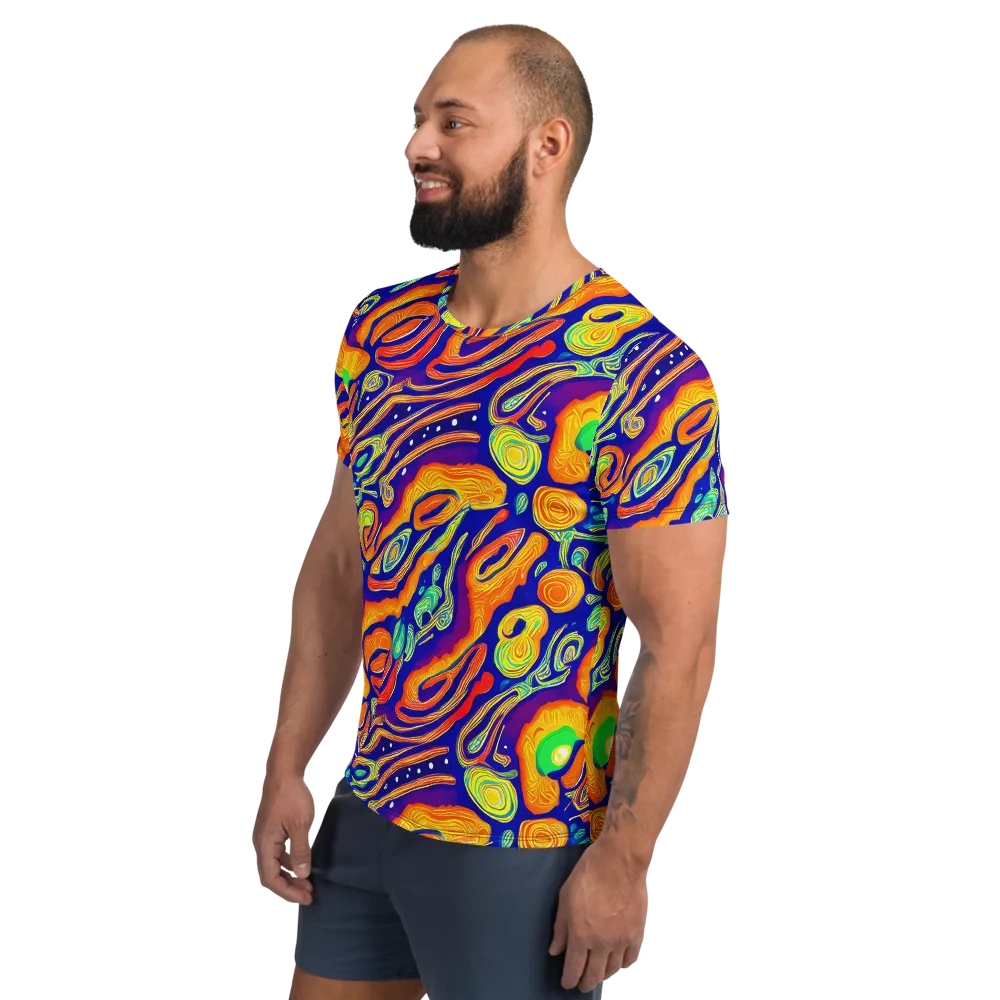 Aubergine Inferno on Men's Athletic T-Shirt — Left