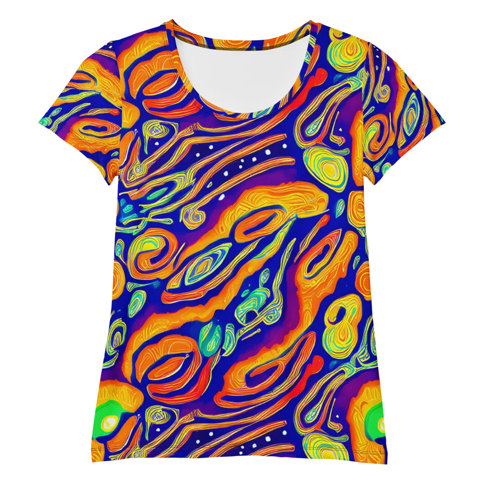 Aubergine Inferno on Women's Athletic T-Shirt — Front