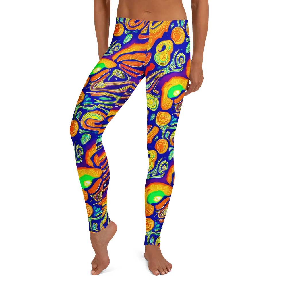 Aubergine Inferno on Leggings — Front