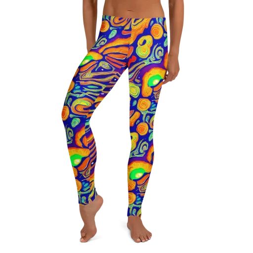 Aubergine Inferno on a Leggings