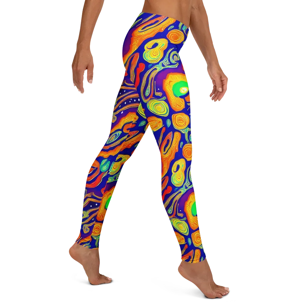Aubergine Inferno on Leggings — Right