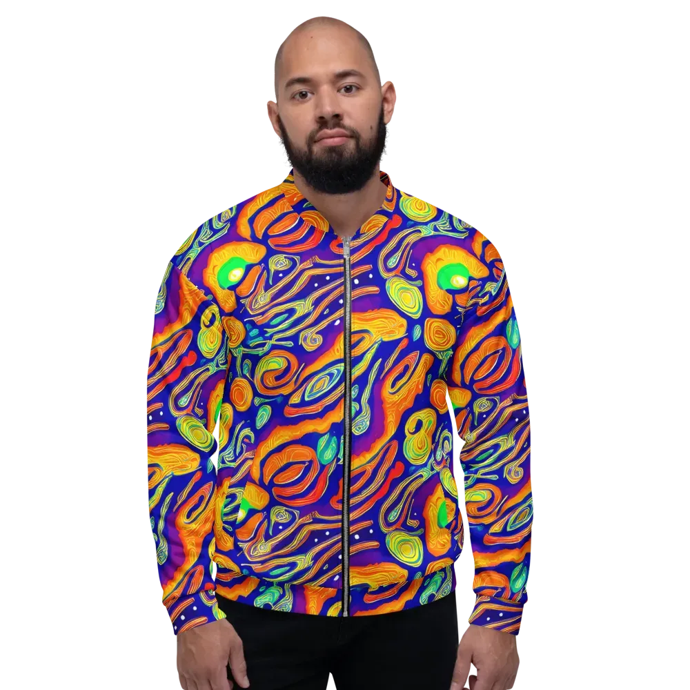 Aubergine Inferno on Bomber Jacket — Front