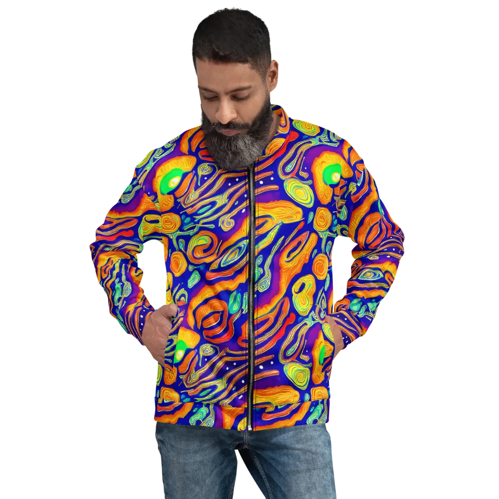 Aubergine Inferno on Bomber Jacket — Front