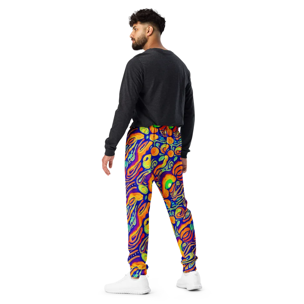 Aubergine Inferno on Men's Joggers — Back