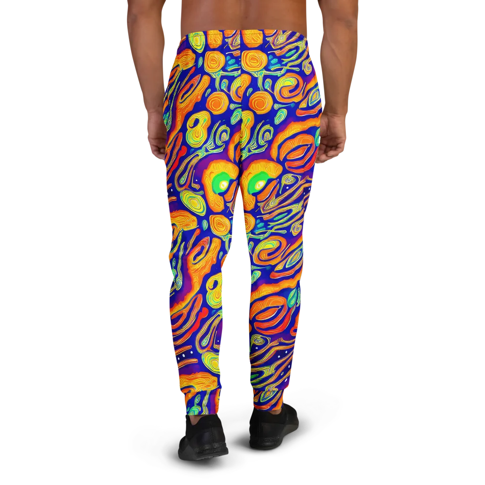 Aubergine Inferno on Men's Joggers — Back