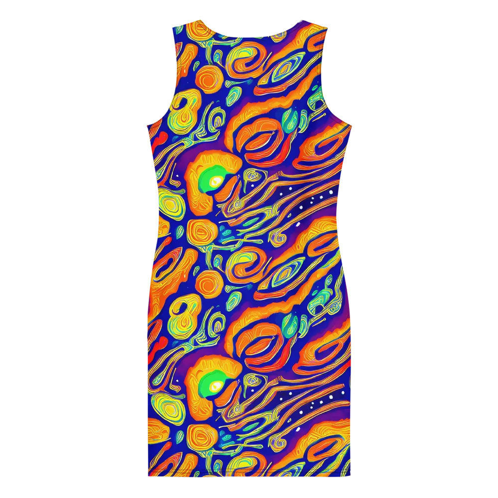 Aubergine Inferno on Bodycon Dress — Back