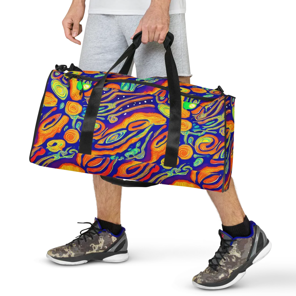 Aubergine Inferno on Duffle Bag — Front