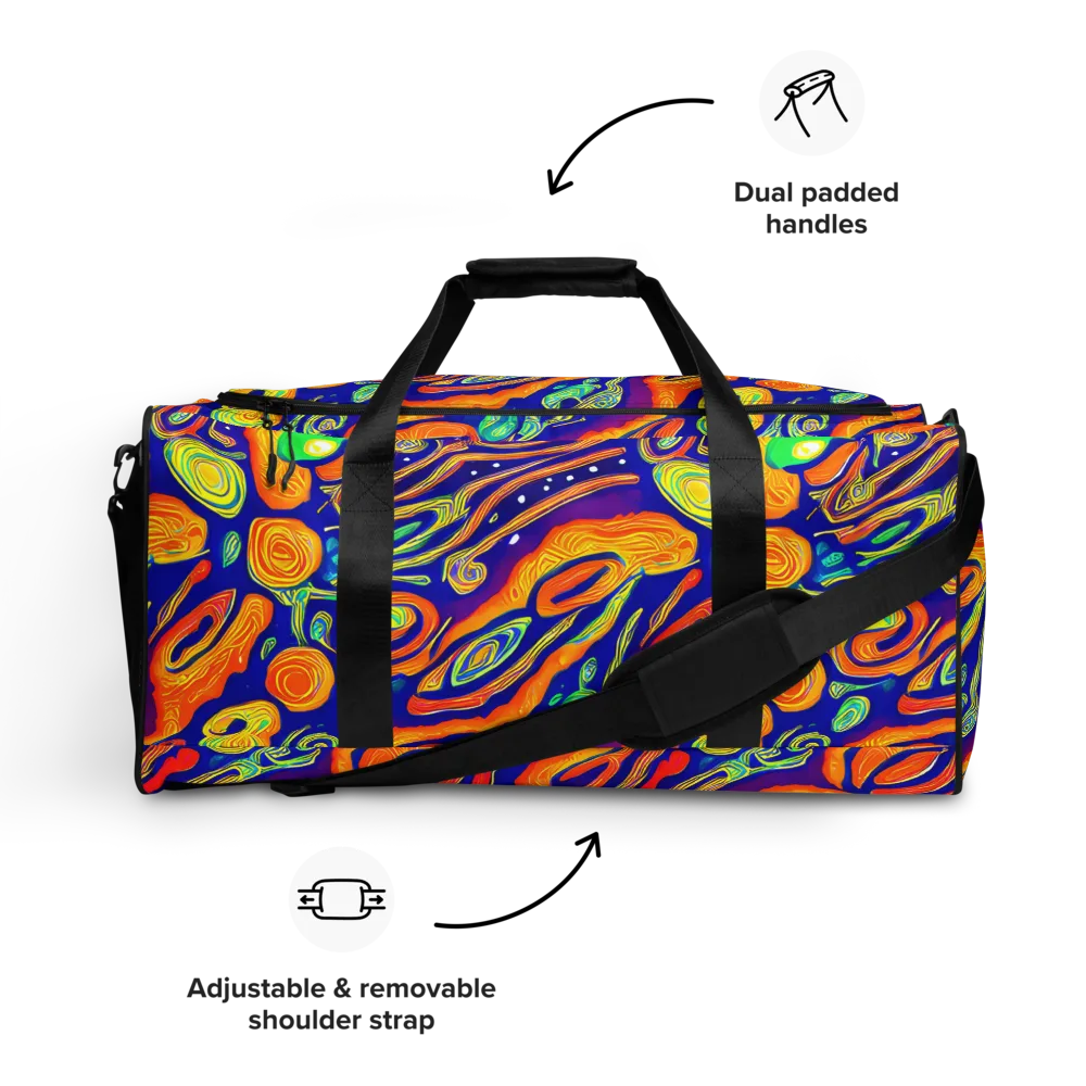 Aubergine Inferno on Duffle Bag — Front