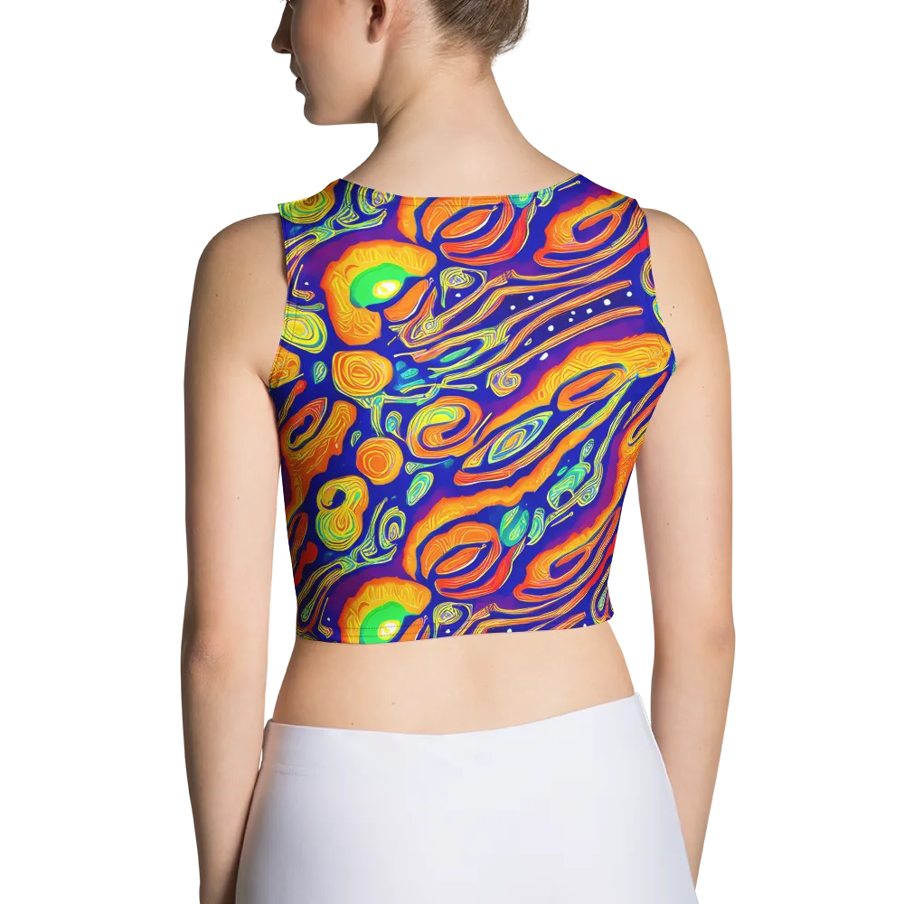 Aubergine Inferno on Crop Top — Back