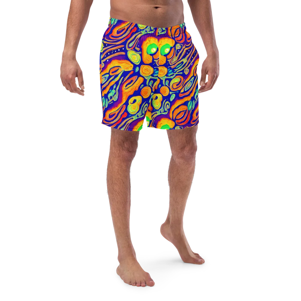 Aubergine Inferno on Swim Trunks — Front