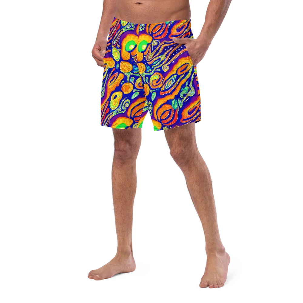 Aubergine Inferno on Swim Trunks — Left Front