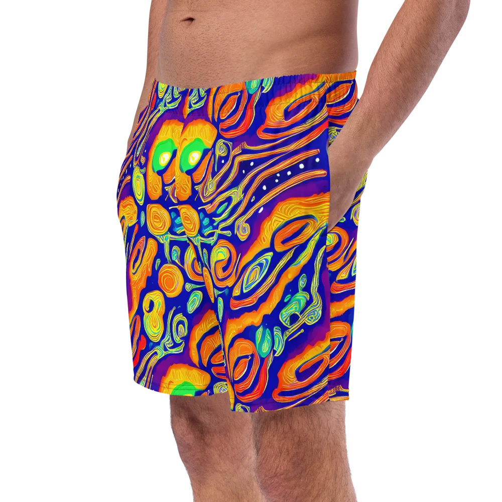 Aubergine Inferno on Swim Trunks — Left Front