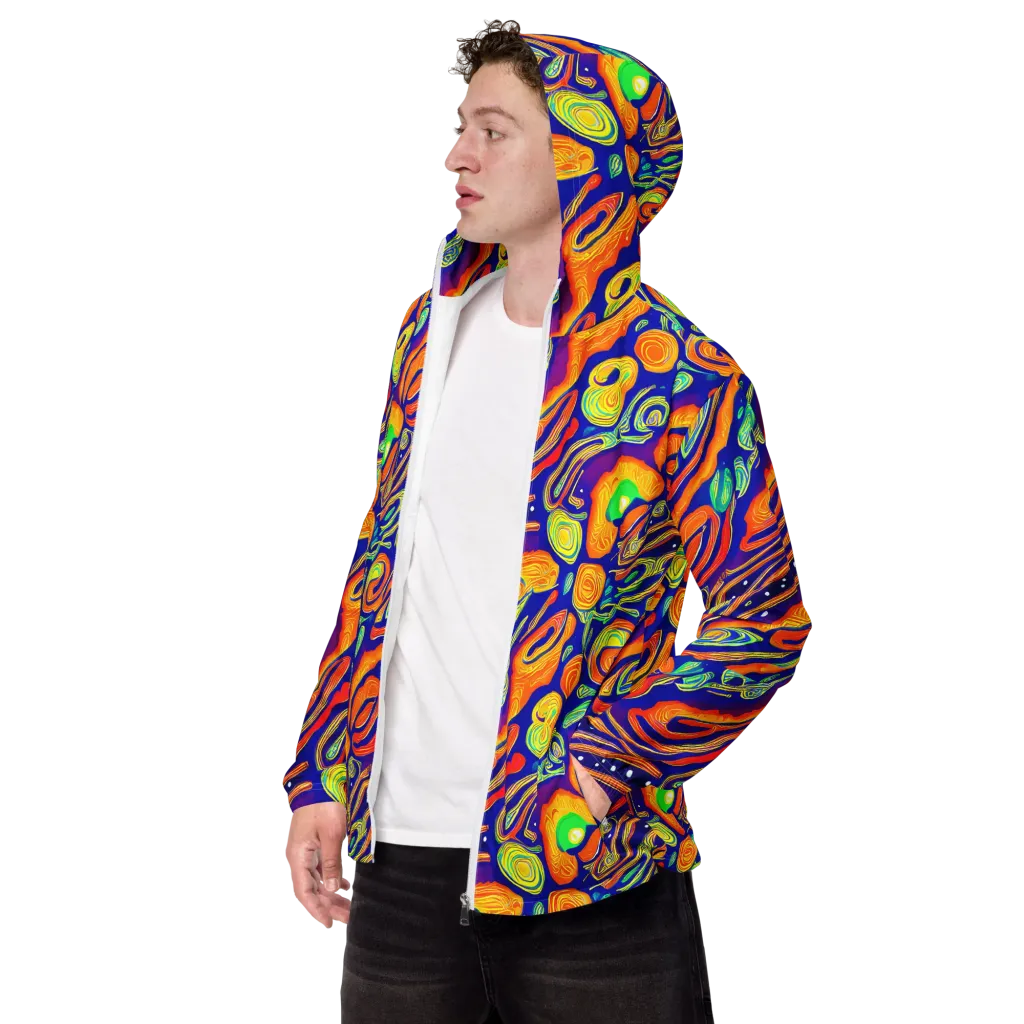 Aubergine Inferno on Men's Windbreaker — Left Front