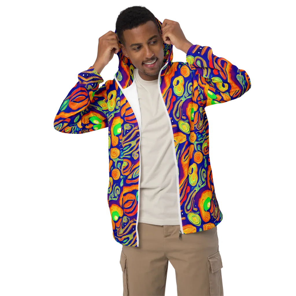Aubergine Inferno on Men's Windbreaker — Front