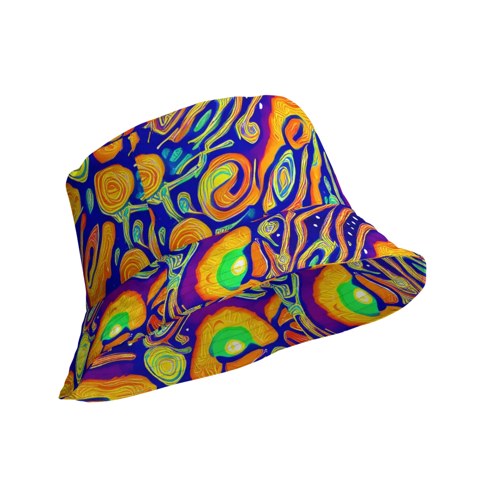 Aubergine Inferno on Reversible Bucket Hat — Product details Outside