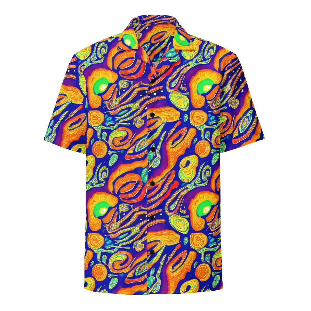 Aubergine Inferno on Button Shirt — Front