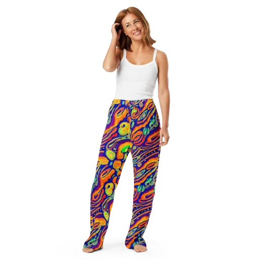 Aubergine Inferno on a Women's Pajama Pants