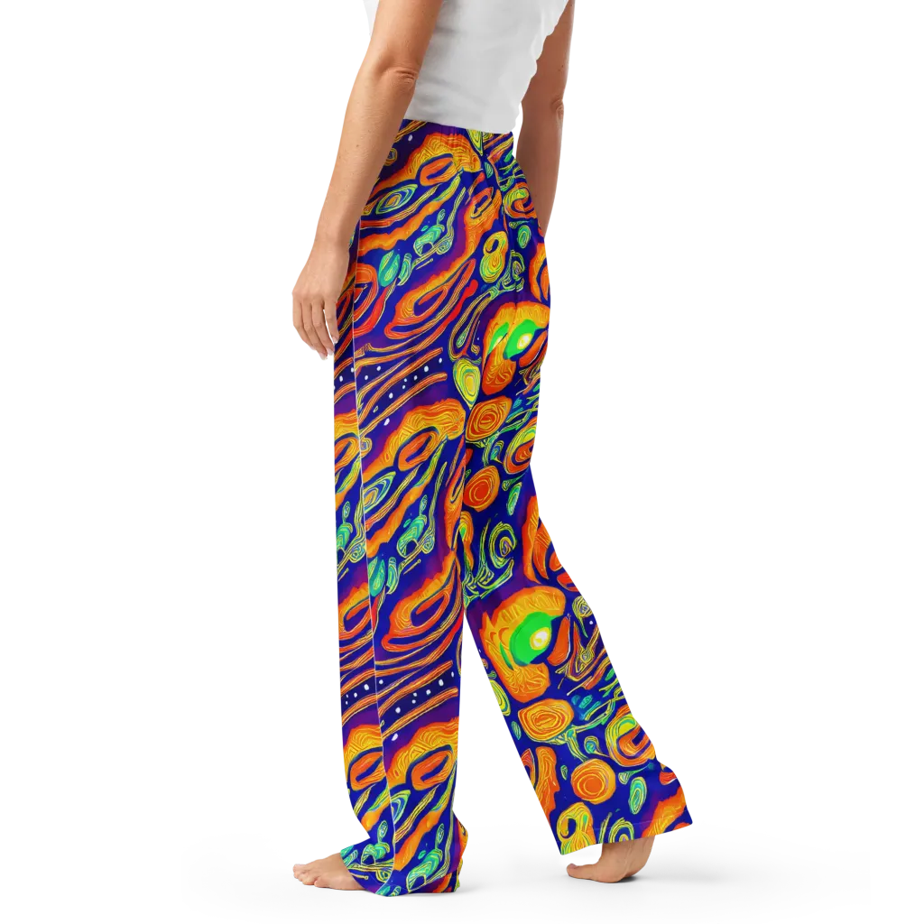 Aubergine Inferno on Women's Pajama Pants — Left