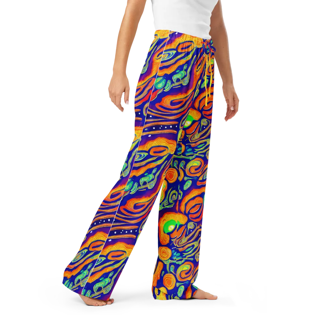 Aubergine Inferno on Women's Pajama Pants — Right Front