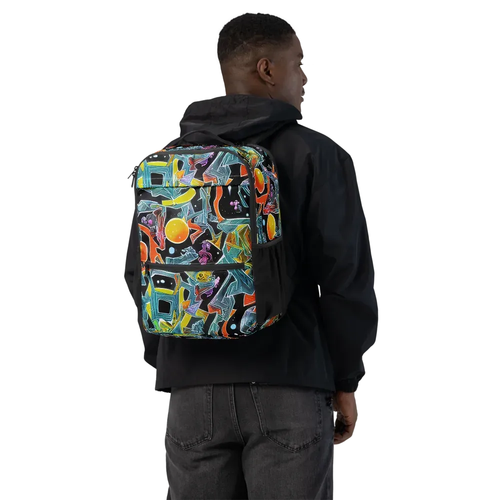 Lunar Collision on Utility Backpack — Back