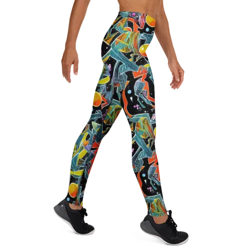 Lunar Collision on a Yoga Leggings