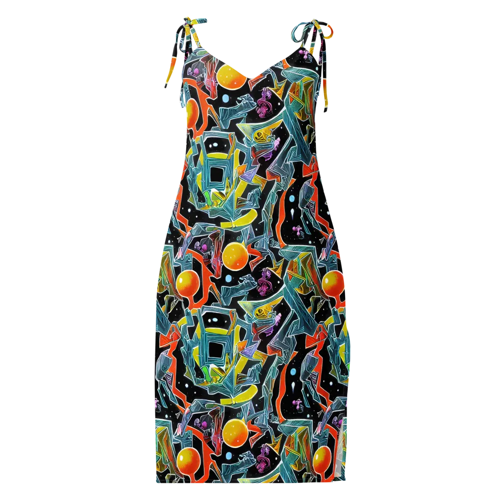 Lunar Collision on Slip Dress — Front