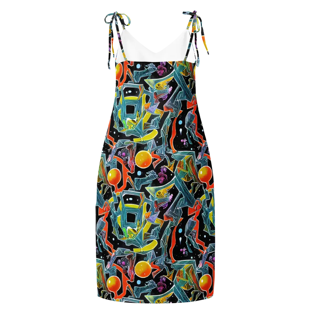 Lunar Collision on Slip Dress — Back