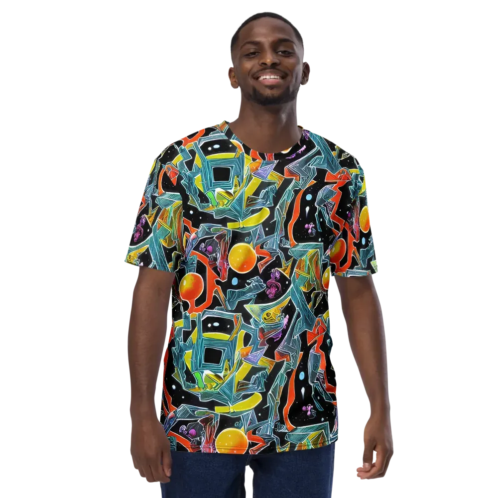 Lunar Collision on Men's Crew Neck T-Shirt — Front