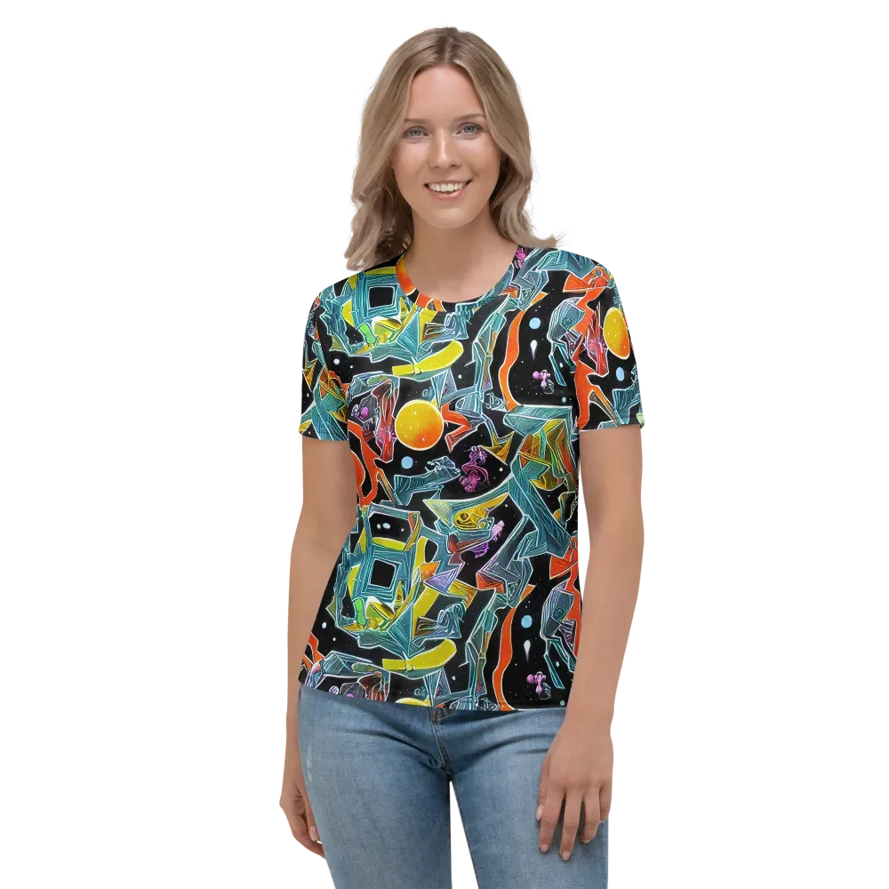 Lunar Collision on Women's Crew Neck T-Shirt — Front