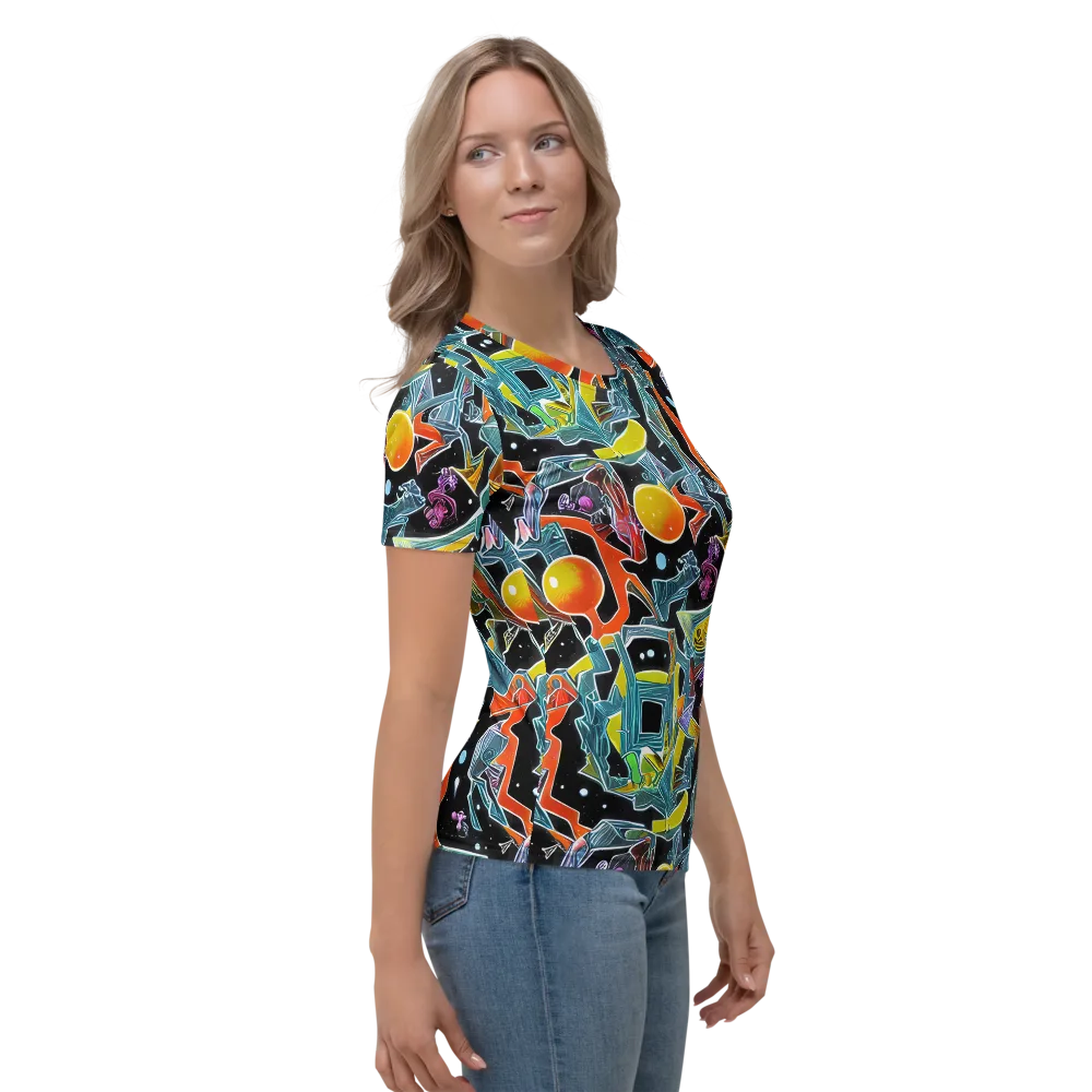 Lunar Collision on Women's Crew Neck T-Shirt — Right