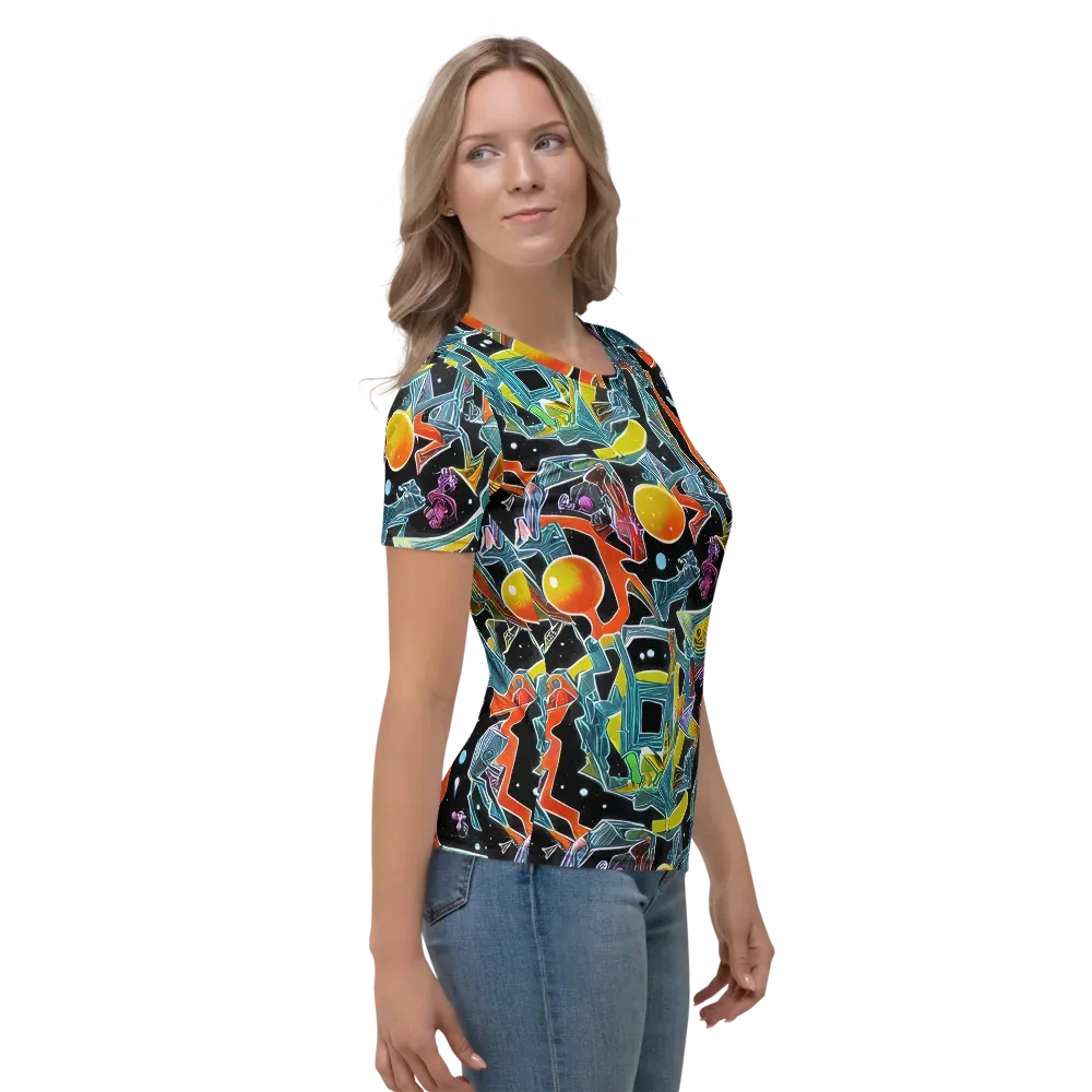 Lunar Collision on Women's Crew Neck T-Shirt — Right