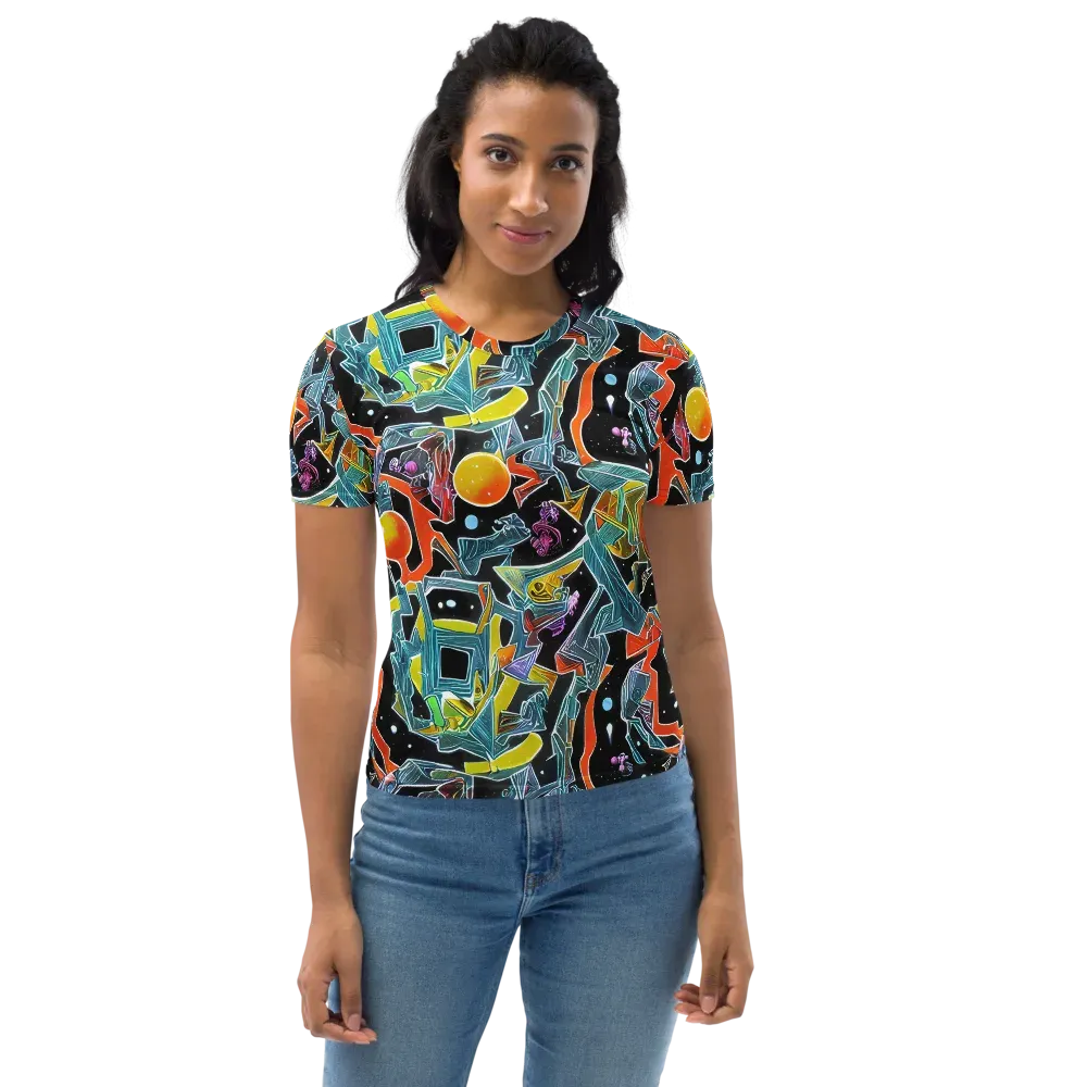 Lunar Collision on Women's Crew Neck T-Shirt — Front