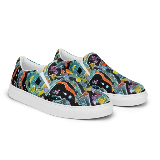 Lunar Collision on a Women's Slip-On Canvas Shoes