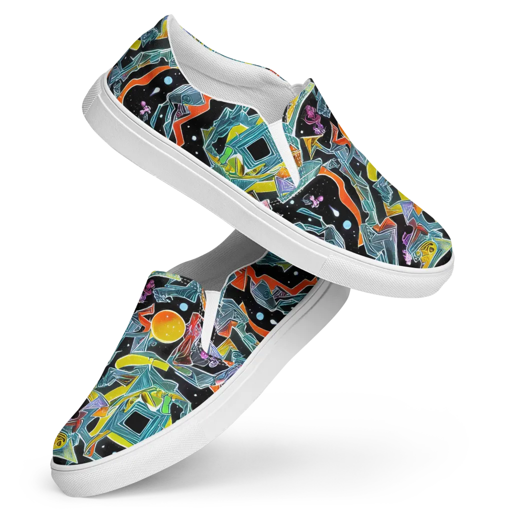 Lunar Collision on Women's Slip-On Canvas Shoes — Front
