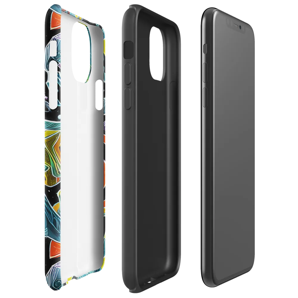 Lunar Collision on Tough Case for iPhone® — Right