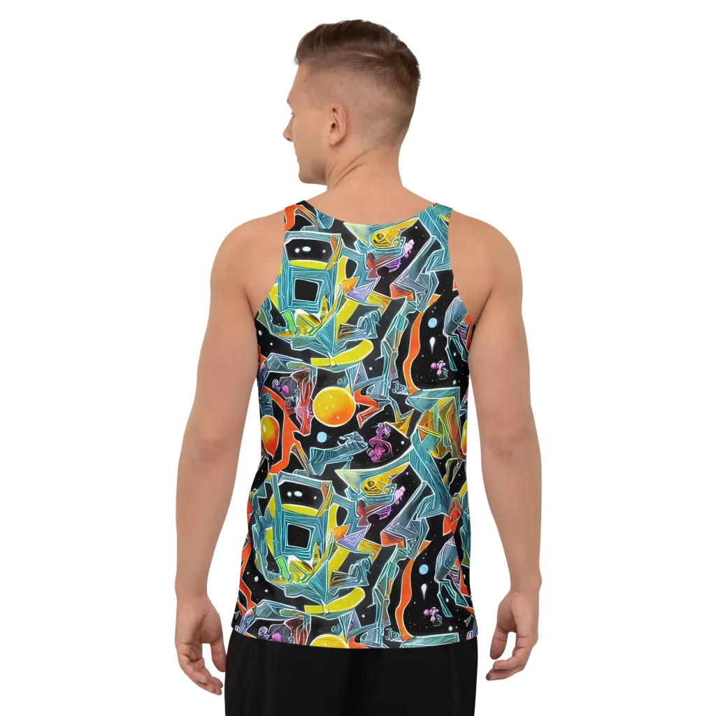 Lunar Collision on Men's Tank Top — Back